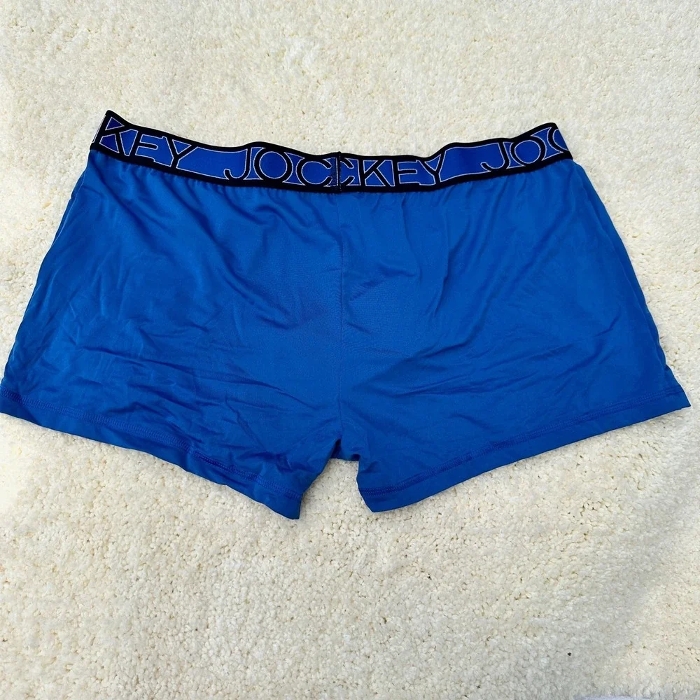Jockey Mens ActiveMicro Microfiber Stretch 3 Pack Trunks Blue Teal XL 40-42